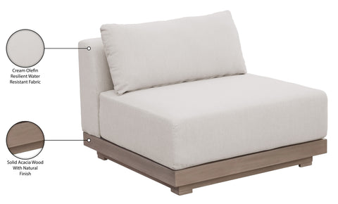 Rowan Cream Olefin Performance Fabric Outdoor Patio Armless Chair, 1 Piece