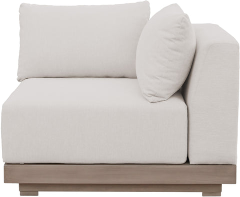 Rowan Cream Olefin Performance Fabric Outdoor Patio Corner Chair, 1 Piece