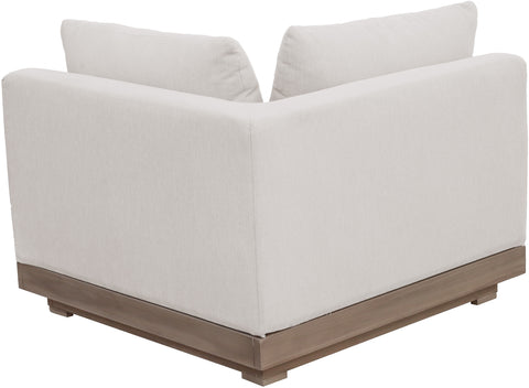 Rowan Cream Olefin Performance Fabric Outdoor Patio Corner Chair, 1 Piece