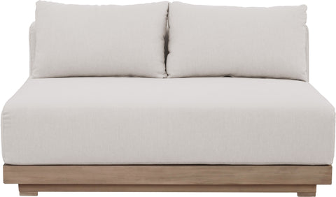 Rowan 55" Cream Olefin Performance Fabric Outdoor Patio Loveseat, 1 Piece