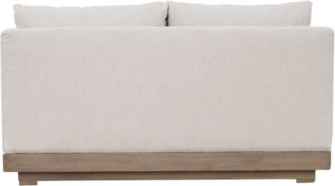 Rowan 55" Cream Olefin Performance Fabric Outdoor Patio Loveseat, 1 Piece