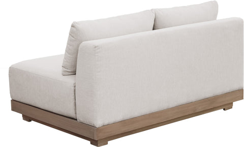 Rowan 55" Cream Olefin Performance Fabric Outdoor Patio Loveseat, 1 Piece