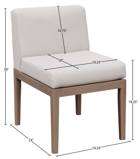 Rowan Cream Olefin Performance Fabric Outdoor Patio Dining Side Chair, 1 Piece