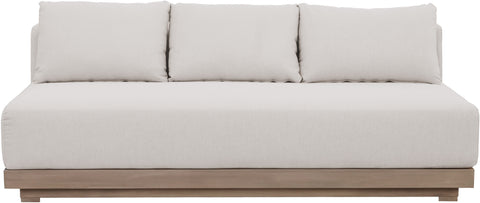 Rowan 77" Cream Olefin Performance Fabric Outdoor Patio Sofa, 1 Piece