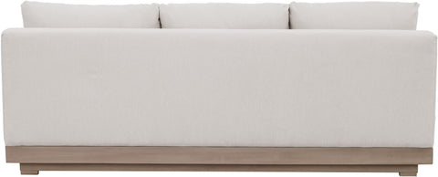 Rowan 77" Cream Olefin Performance Fabric Outdoor Patio Sofa, 1 Piece