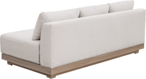 Rowan 77" Cream Olefin Performance Fabric Outdoor Patio Sofa, 1 Piece