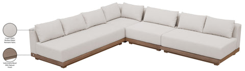 Rowan Cream Olefin Performance Fabric Outdoor Patio Sectional, 4-Piece