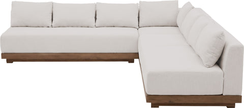 Rowan Cream Olefin Performance Fabric Outdoor Patio Sectional, 4-Piece