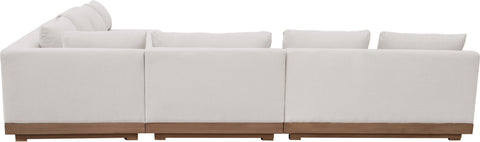 Rowan Cream Olefin Performance Fabric Outdoor Patio Sectional, 4-Piece