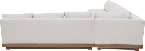 Rowan Cream Olefin Performance Fabric Outdoor Patio Sectional, 4-Piece