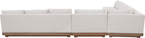 Rowan Cream Olefin Performance Fabric Outdoor Patio Sectional, 5-Piece