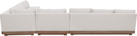 Rowan Cream Olefin Performance Fabric Outdoor Patio Sectional, 5-Piece