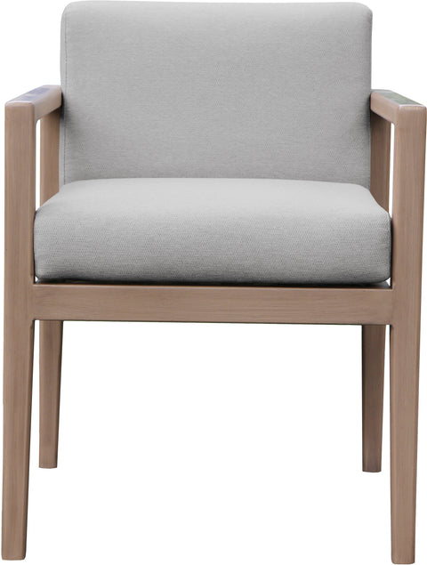 Rowan Grey Olefin Performance Fabric Outdoor Patio Dining Arm Chair, 1 Piece
