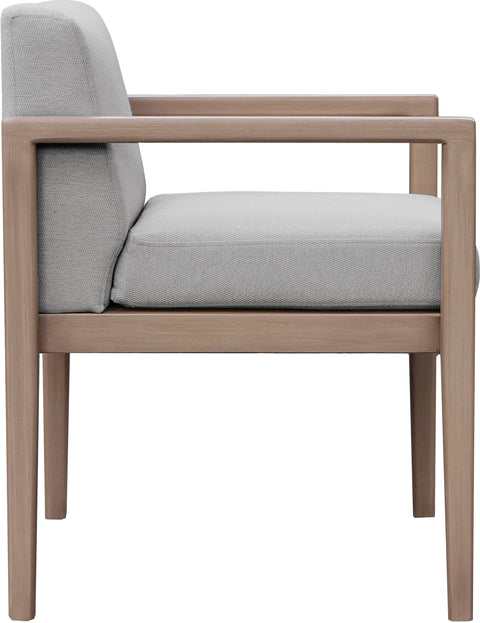 Rowan Grey Olefin Performance Fabric Outdoor Patio Dining Arm Chair, 1 Piece
