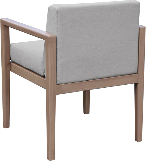Rowan Grey Olefin Performance Fabric Outdoor Patio Dining Arm Chair, 1 Piece