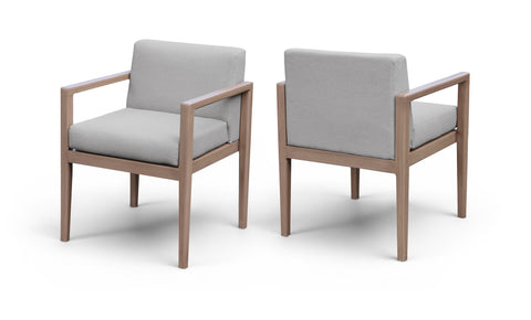 Rowan Grey Olefin Performance Fabric Outdoor Patio Dining Arm Chair, 1 Piece