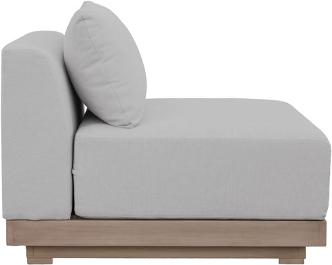 Rowan Grey Olefin Performance Fabric Outdoor Patio Armless Chair, 1 Piece