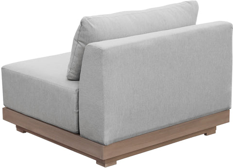 Rowan Grey Olefin Performance Fabric Outdoor Patio Armless Chair, 1 Piece
