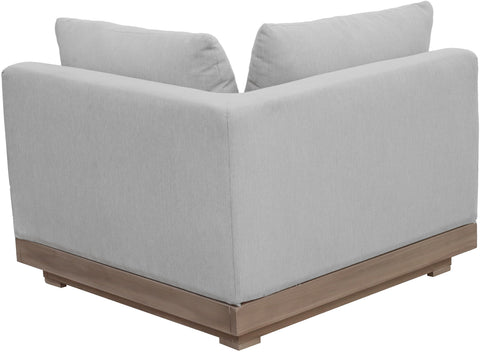 Rowan Grey Olefin Performance Fabric Outdoor Patio Corner Chair, 1 Piece