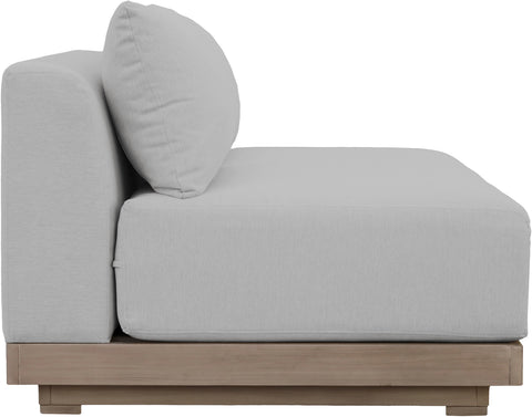 Rowan 55" Grey Olefin Performance Fabric Outdoor Patio Loveseat, 1 Piece