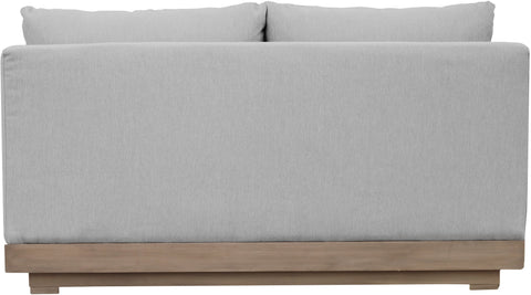 Rowan 55" Grey Olefin Performance Fabric Outdoor Patio Loveseat, 1 Piece