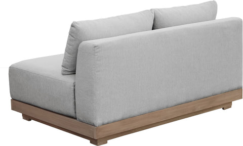 Rowan 55" Grey Olefin Performance Fabric Outdoor Patio Loveseat, 1 Piece