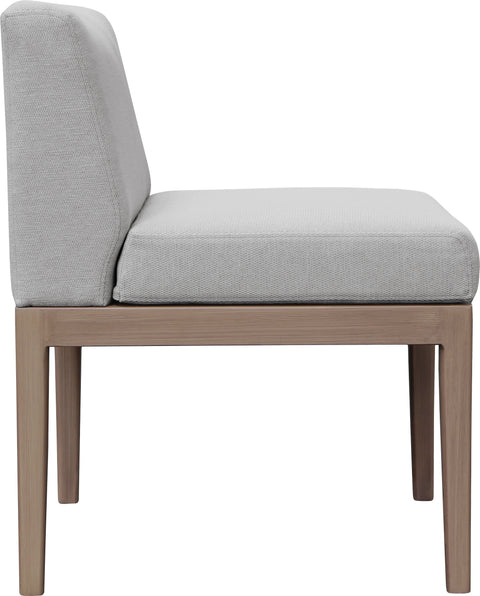 Rowan Grey Olefin Performance Fabric Outdoor Patio Dining Side Chair, 1 Piece