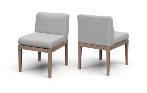 Rowan Grey Olefin Performance Fabric Outdoor Patio Dining Side Chair, 1 Piece