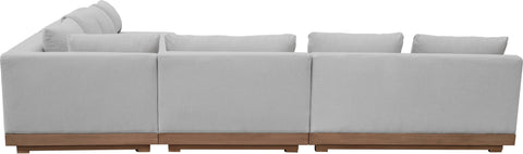 Rowan Grey Olefin Performance Fabric Outdoor Patio Sectional, 4-Piece