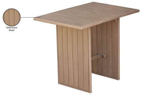 Rowan Natural Acacia Wood Outdoor Patio Bar Table, 1 Piece
