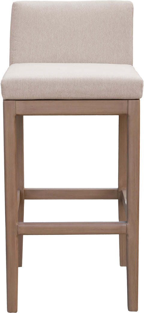 Rowan Beige Olefin Performance Fabric Outdoor Patio Bar Stool, 1 Piece