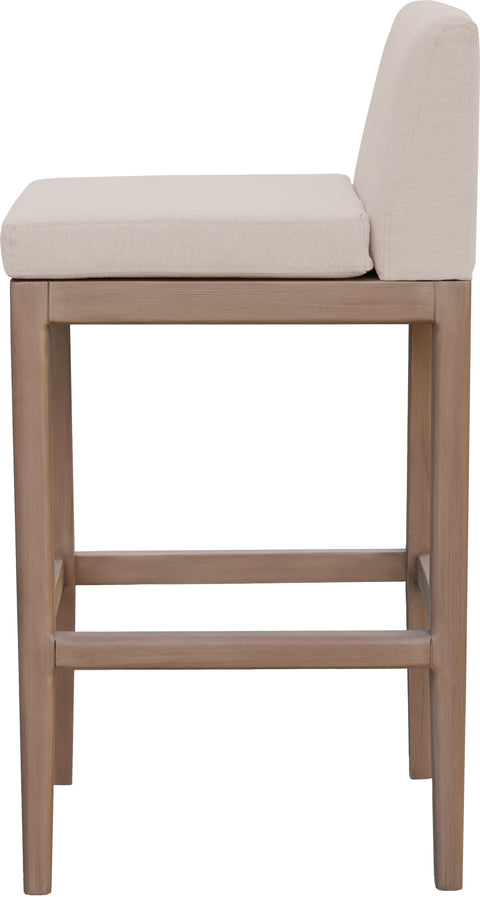 Rowan Beige Olefin Performance Fabric Outdoor Patio Bar Stool, 1 Piece