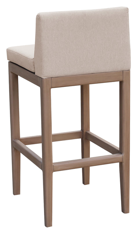 Rowan Beige Olefin Performance Fabric Outdoor Patio Bar Stool, 1 Piece
