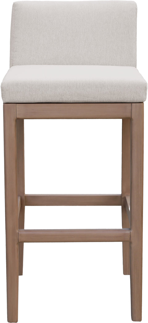 Rowan Cream Olefin Performance Fabric Outdoor Patio Bar Stool, 1 Piece