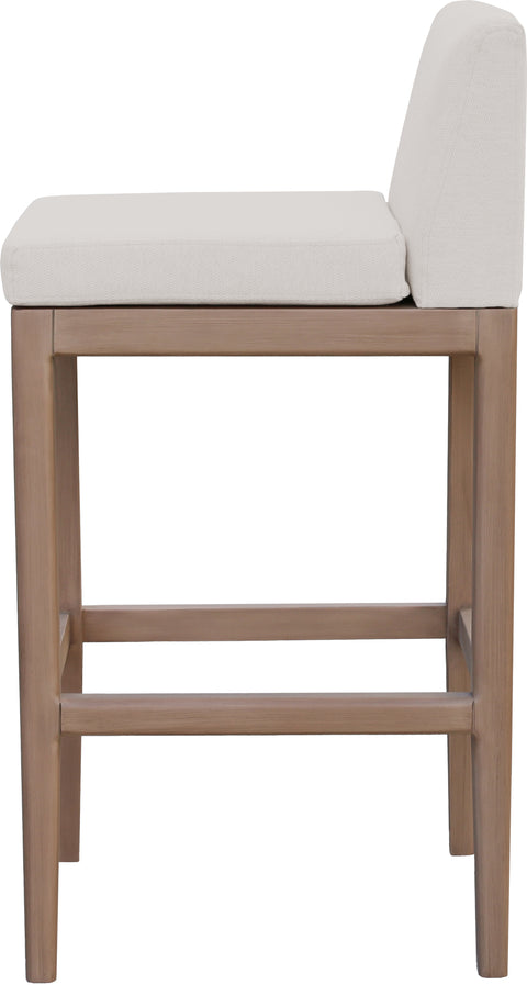 Rowan Cream Olefin Performance Fabric Outdoor Patio Bar Stool, 1 Piece