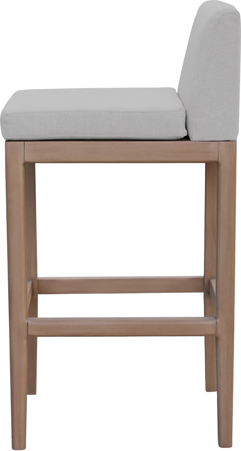 Rowan Grey Olefin Performance Fabric Outdoor Patio Bar Stool, 1 Piece