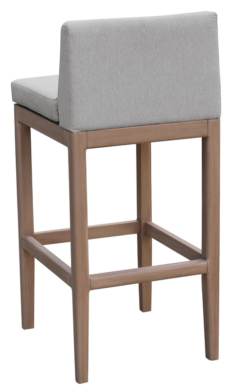 Rowan Grey Olefin Performance Fabric Outdoor Patio Bar Stool, 1 Piece