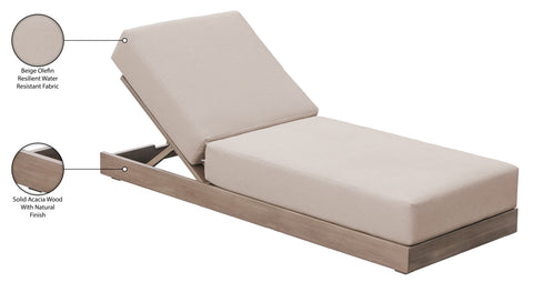 Rowan Beige Olefin Performance Fabric Outdoor Patio Lounge Chair, 1 Piece