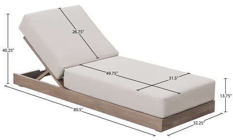 Rowan Cream Olefin Performance Fabric Outdoor Patio Lounge Chair, 1 Piece