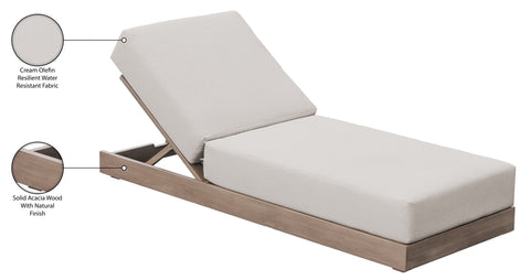 Rowan Cream Olefin Performance Fabric Outdoor Patio Lounge Chair, 1 Piece