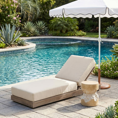 Rowan Cream Olefin Performance Fabric Outdoor Patio Lounge Chair, 1 Piece