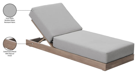 Rowan Grey Olefin Performance Fabric Outdoor Patio Lounge Chair, 1 Piece