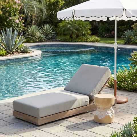 Rowan Grey Olefin Performance Fabric Outdoor Patio Lounge Chair, 1 Piece