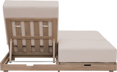 Rowan Beige Olefin Performance Fabric Outdoor Patio Double Lounge Chair, 1 Piece