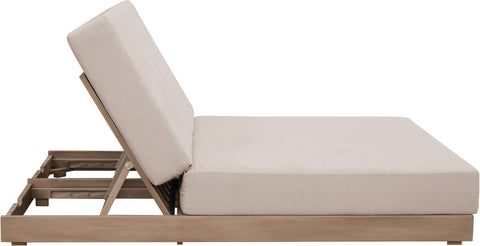 Rowan Beige Olefin Performance Fabric Outdoor Patio Double Lounge Chair, 1 Piece