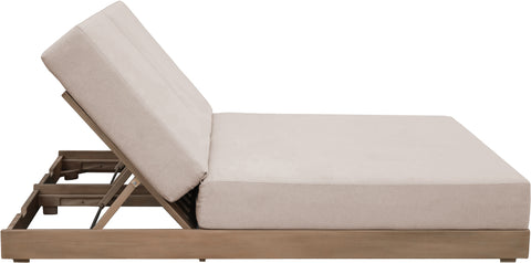 Rowan Beige Olefin Performance Fabric Outdoor Patio Double Lounge Chair, 1 Piece