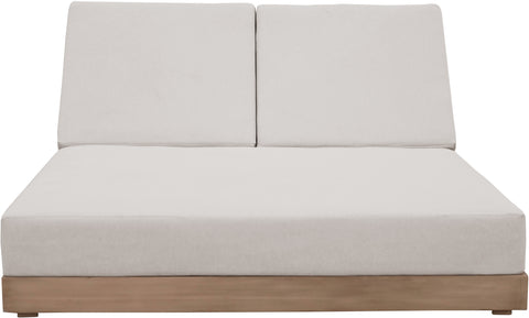 Rowan Cream Olefin Performance Fabric Outdoor Patio Double Lounge Chair, 1 Piece