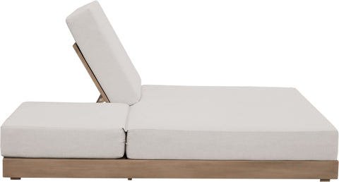 Rowan Cream Olefin Performance Fabric Outdoor Patio Double Lounge Chair, 1 Piece