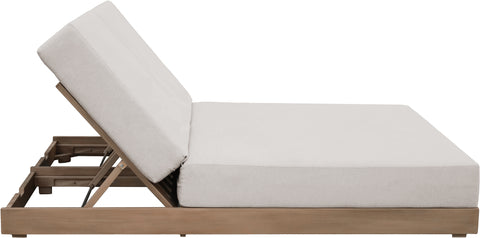 Rowan Cream Olefin Performance Fabric Outdoor Patio Double Lounge Chair, 1 Piece