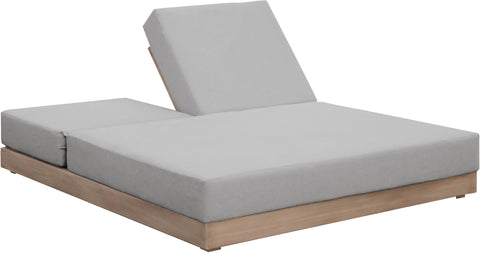 Rowan Grey Olefin Performance Fabric Outdoor Patio Double Lounge Chair, 1 Piece